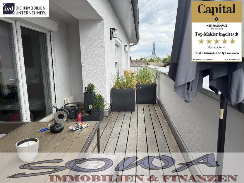 Exklusive 3,5 Zimmer Penthouse Wohnung mit Dachterrasse und TG-Stellplatz in Neuburg - Zentrumsnah! - Ein Objekt von Ihrem Immobilienpartner SOWA Immobilien und Finanzen 3.5 zimmer