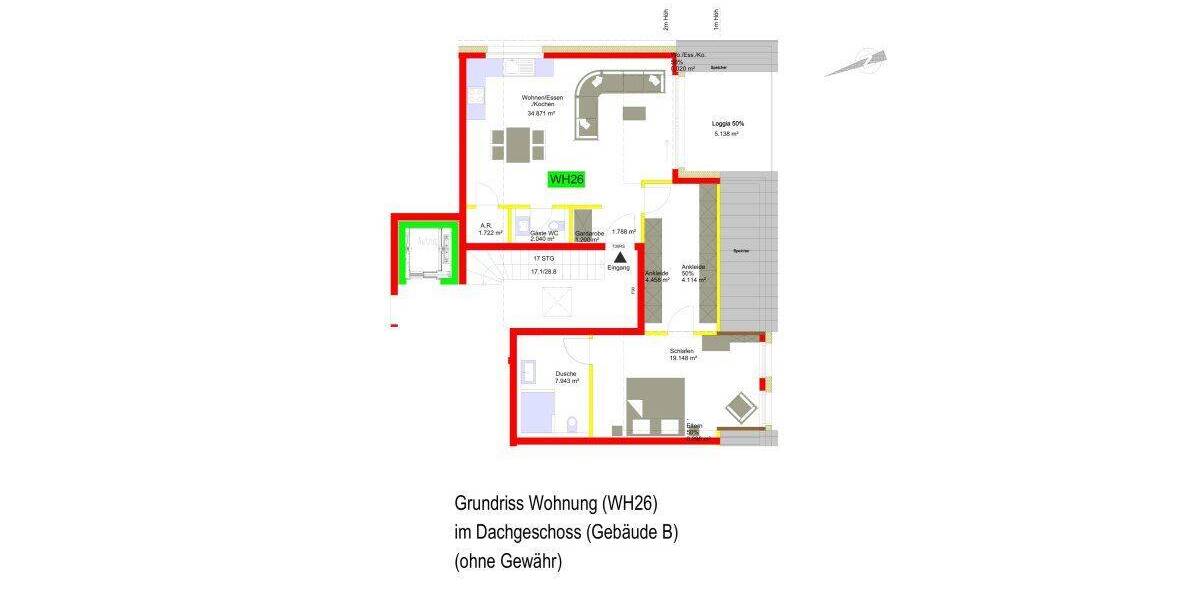 Etagenwohnung Konz Könen - 3 Zimmer, 66 m&sup2;, 261.360&euro; | Angebot:26815849