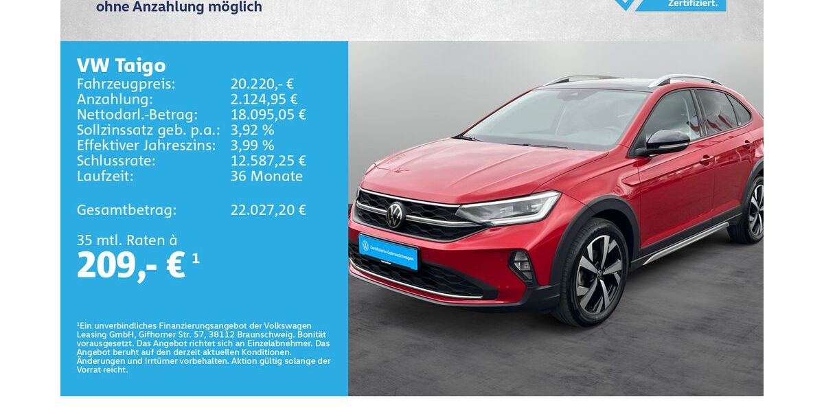 VW Taigo 40.000 km 19.380 &euro; Kitzingen 97318