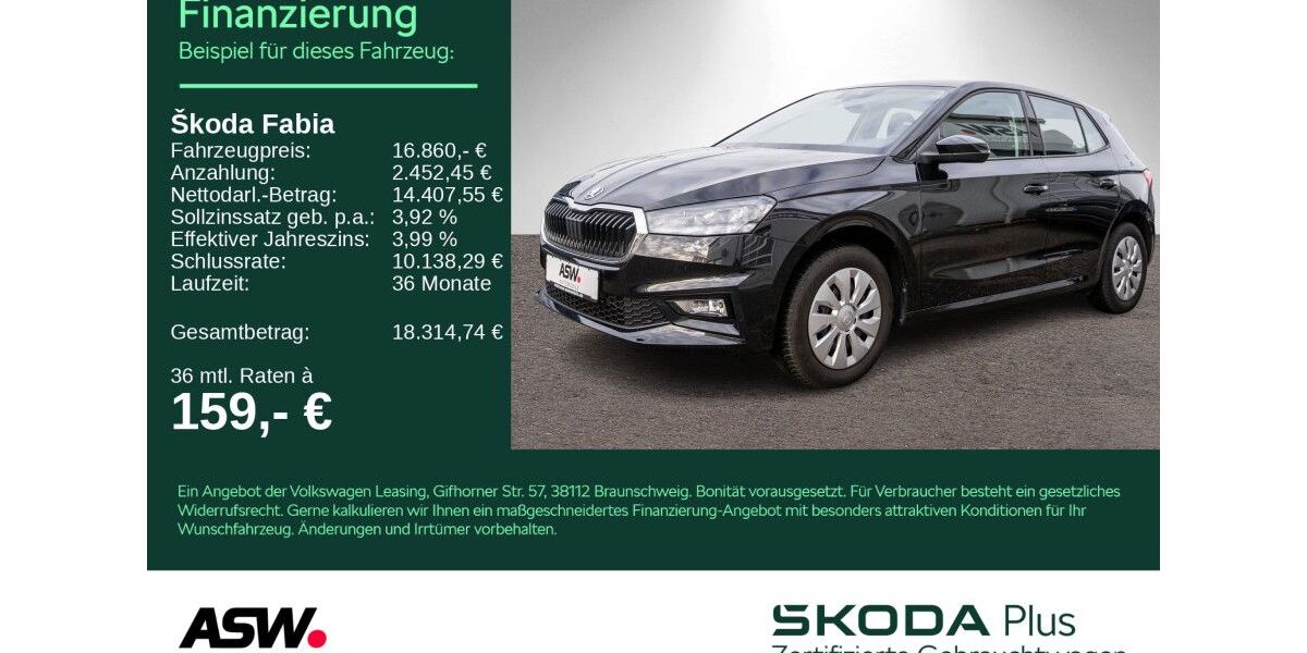 Skoda Fabia 9.999 km 16.860 &euro; Sinsheim 74889