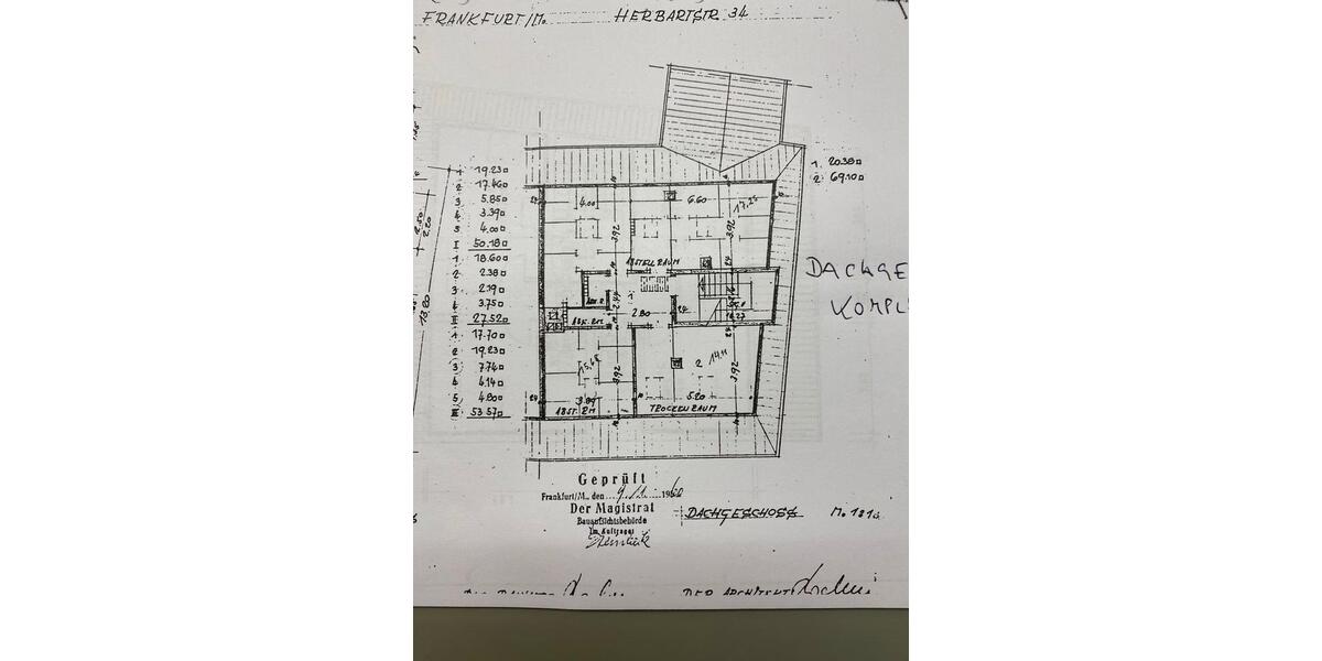 Dachgeschoßwohnung Frankfurt am Main Nordend Ost - 5 Zimmer, 110 m&sup2;, 580.000&euro; | Angebot:27248722