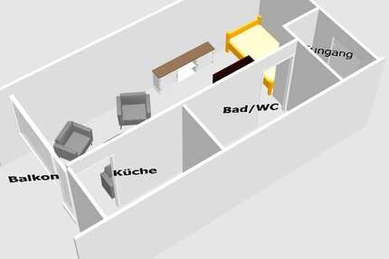 Wohnung München-Solln Solln - 1 Zimmer, 35 m&sup2;, 279.000&euro; | Angebot:27116452