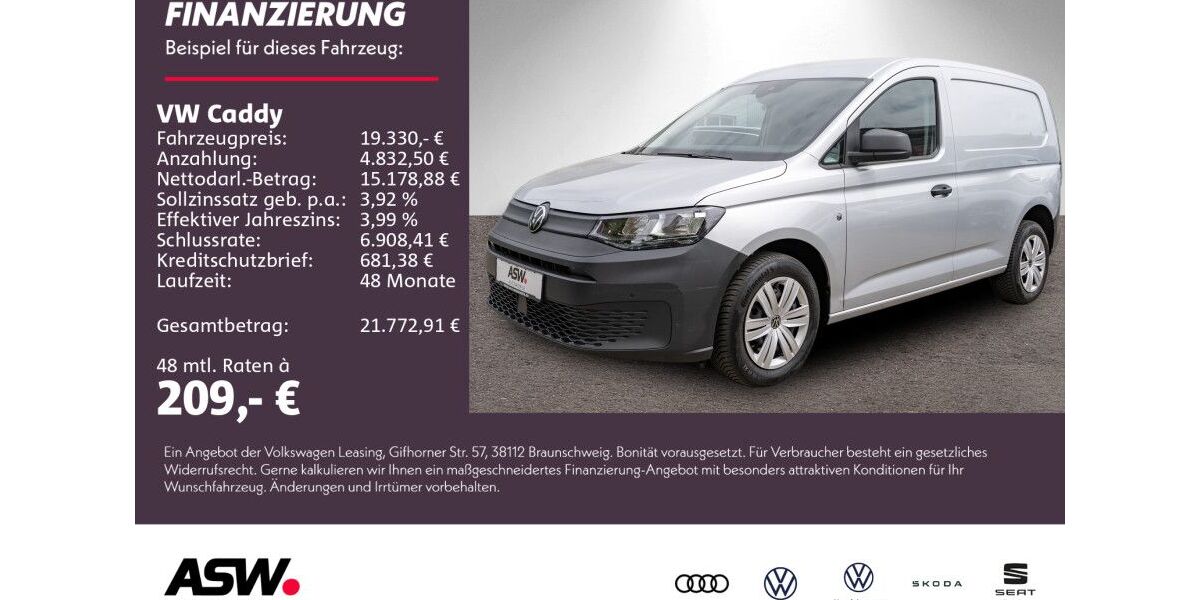 VW Caddy 14.300 km 19.330 &euro; Neckarsulm 74172