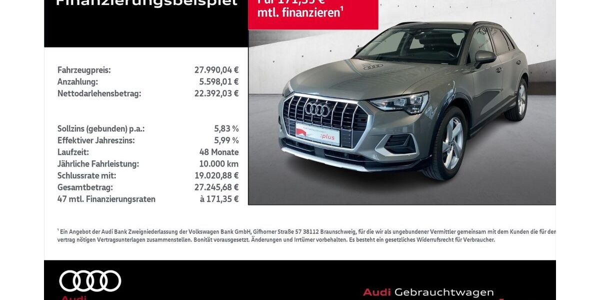 Audi Q3 46.267 km 27.990 &euro; Rostock 18059