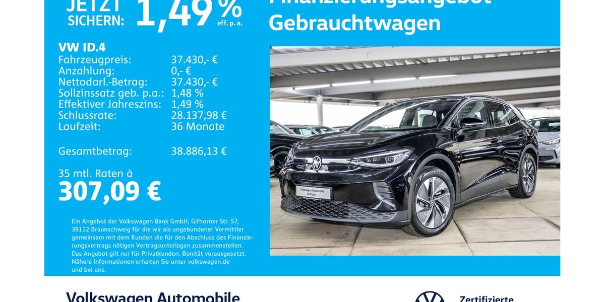 VW ID.4 13.296 km 36.530 &euro; Stuttgart-Wangen 70188