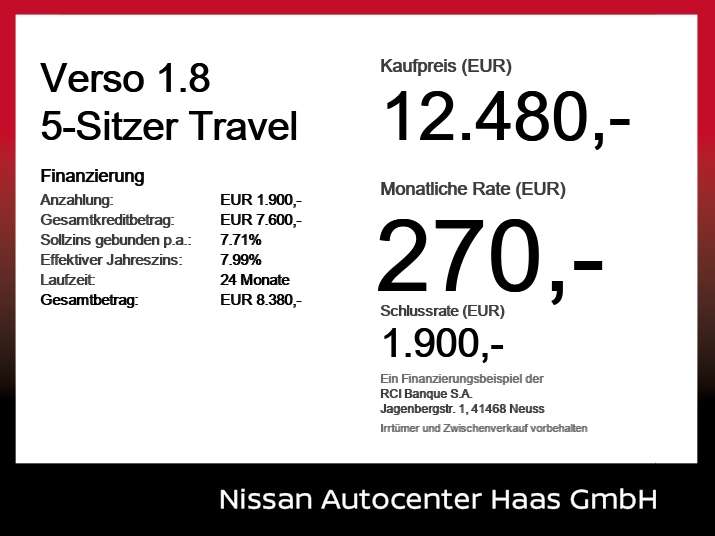 Toyota Verso 93.702 km 12.480 &euro; Augsburg 86165