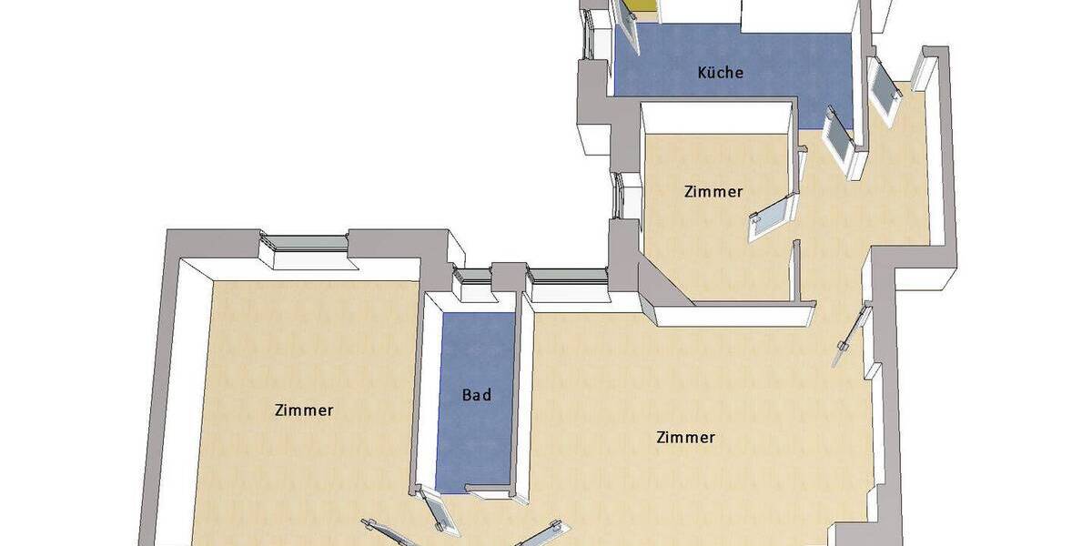 Etagenwohnung Berlin Wilmersdorf - 3 Zimmer, 78 m&sup2;, 450.000&euro; | Angebot:26694534