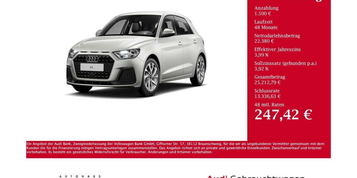 Audi A1 3.435 km 23.880 &euro; Pronsfeld 54597