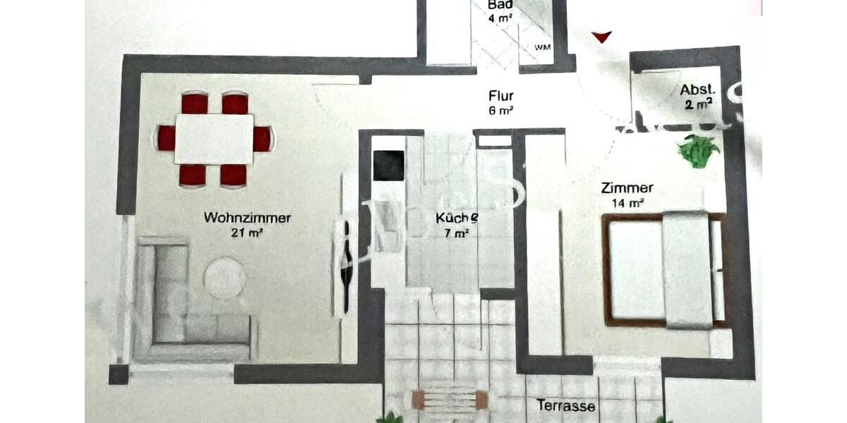 Erdgeschoßwohnung Bremerhaven Leherheide - 2 Zimmer, 58 m&sup2;, 950&euro; | Angebot:25590335