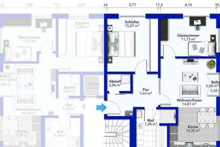 Wohnung Wernigerode - 3 Zimmer, 72 m&sup2;, 289.500&euro; | Angebot:25475435