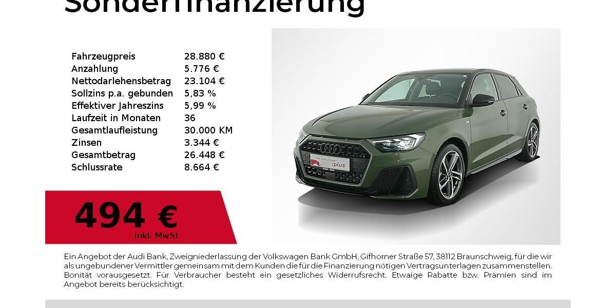 Audi A1 3.400 km 28.880 &euro; Nürnberg 90441
