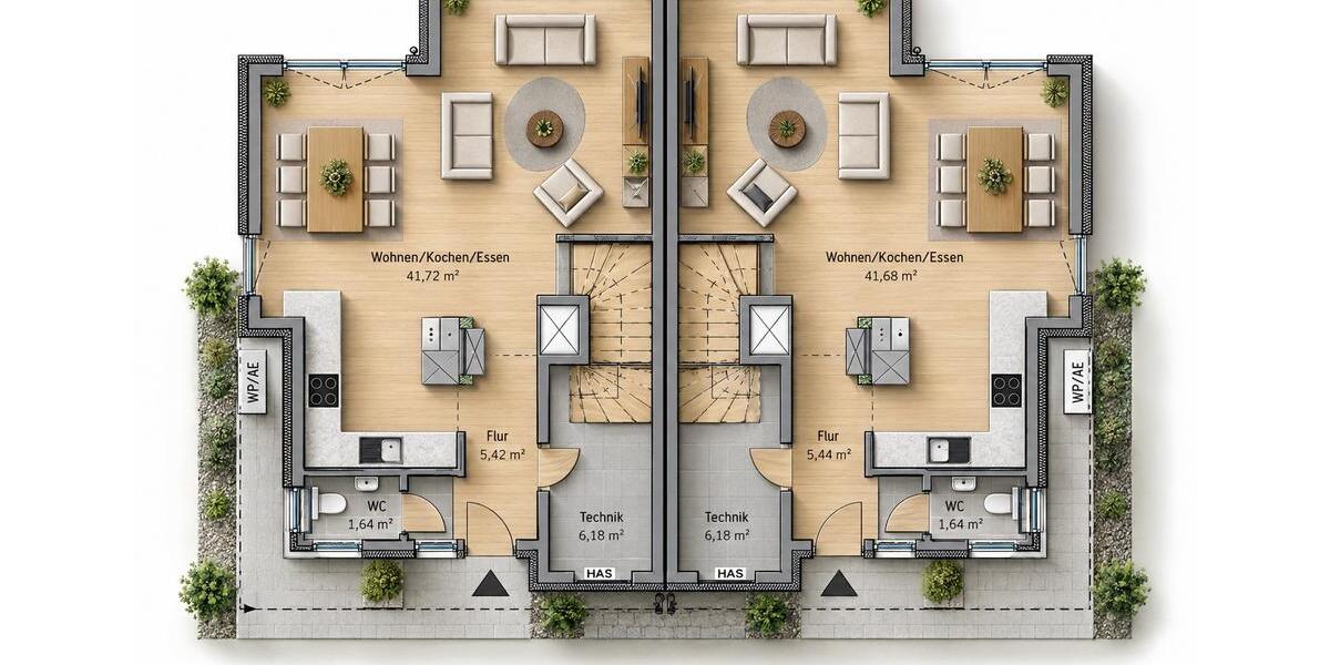 Doppelhaushälfte Staßfurt - 5 Zimmer, 138 m&sup2;, 1.250&euro; | Angebot:27623906