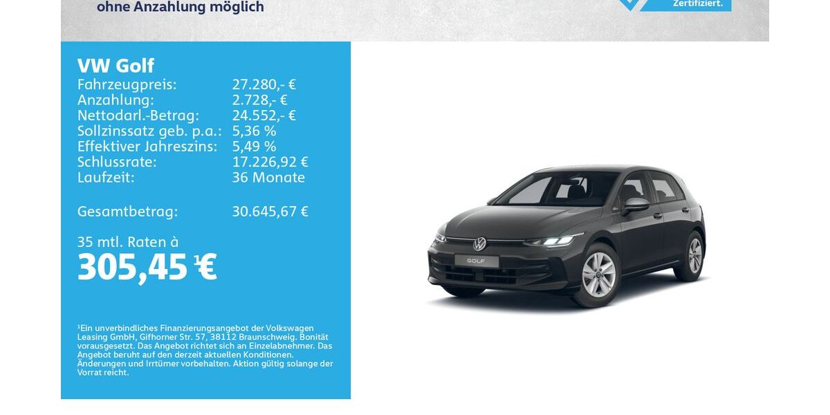 VW Golf 20.500 km 26.880 &euro; Würzburg 97076