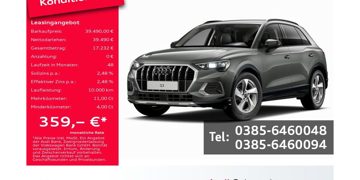 Audi Q3 16.900 km 39.490 &euro; Schwerin 19061