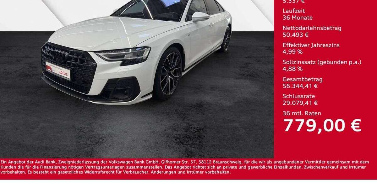 Audi A8 77.600 km 55.830 &euro; Gießen 35394