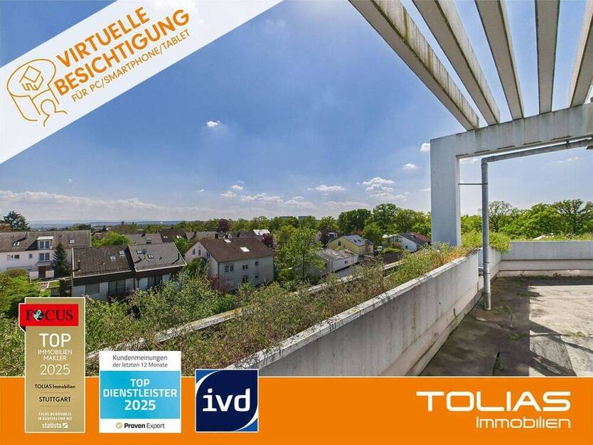 Weitblick genießen: 2-Zimmer-Wohnung mit großem Balkon in Stuttgart-Riedenberg