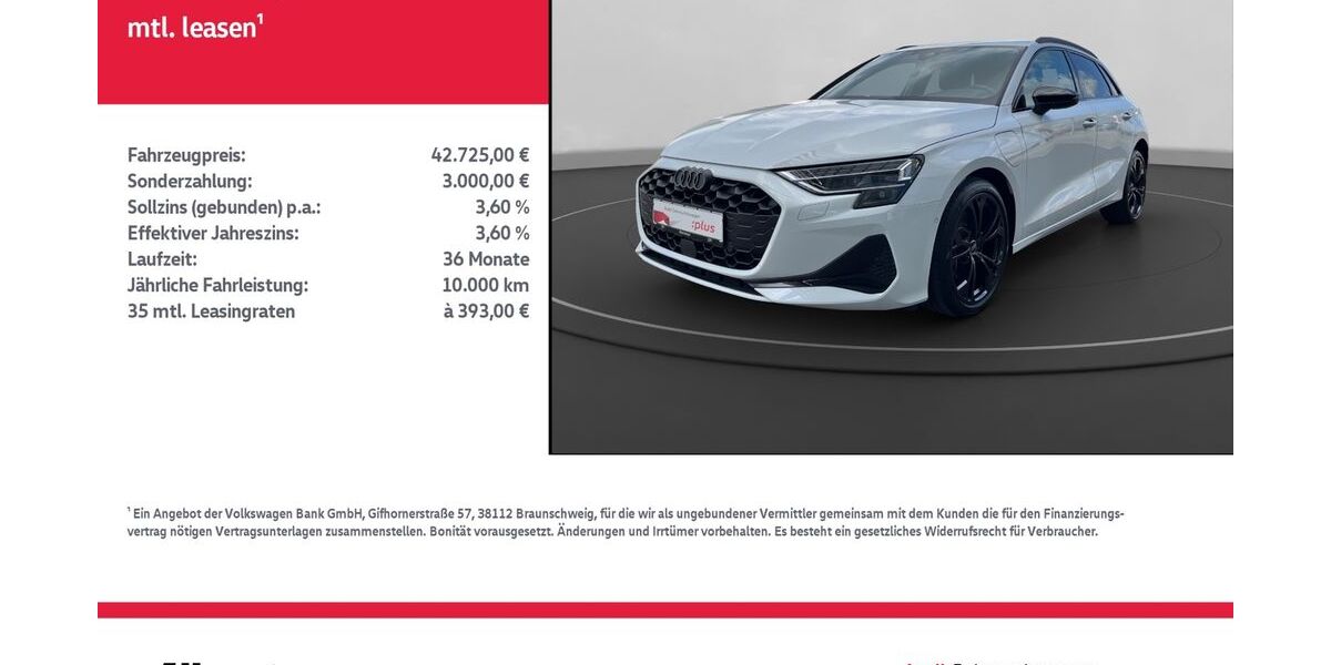 Audi A3 5.839 km 42.725 &euro; Mühlhausen/Thüringen 99974
