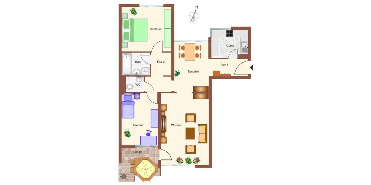 Etagenwohnung Ottobrunn - 3 Zimmer, 84 m&sup2;, 1.700&euro; | Angebot:26233619