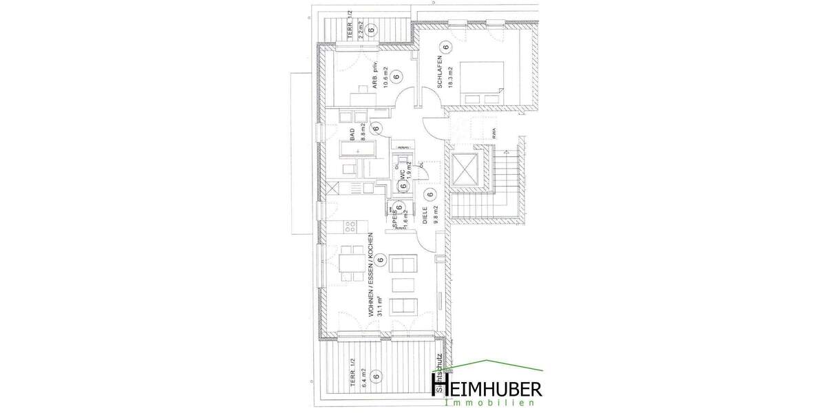 Etagenwohnung München Ramersdorf-Perlach - 3 Zimmer, 90 m&sup2;, 1.998&euro; | Angebot:25424034