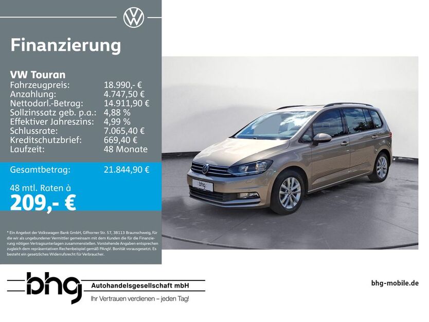 VW Touran 72.421 km 18.990 € Freiburg 79115