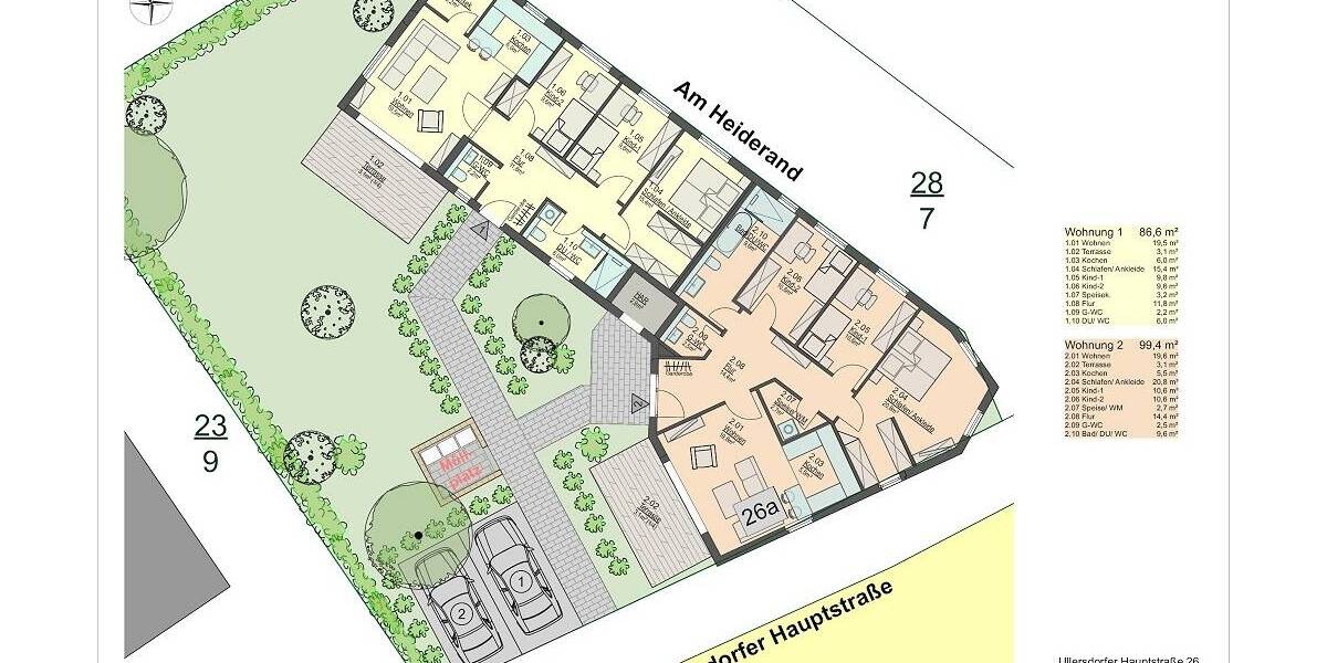 Etagenwohnung Ullersdorf Ullersdorf - 4 Zimmer, 99 m&sup2;, 352.870&euro; | Angebot:26107121