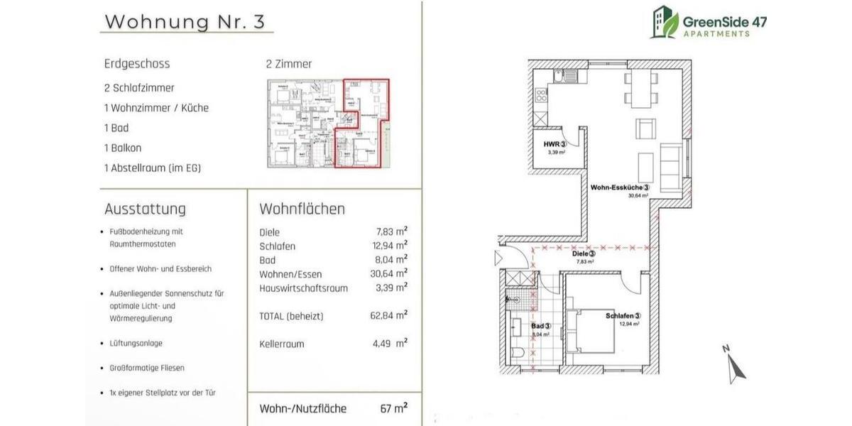 Etagenwohnung Attendorn - 2 Zimmer, 50 m&sup2;, 700&euro; | Angebot:26338389