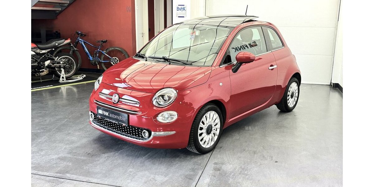 Fiat 500 0.9 TwinAir Lounge Schiebedach Klima PDC 50.900 km 9.595 &euro; Lich 35423