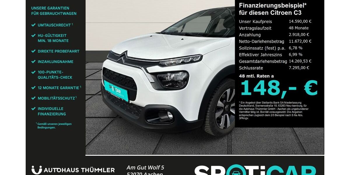 Citroen C3 7.821 km 14.590 &euro; Aachen 52070