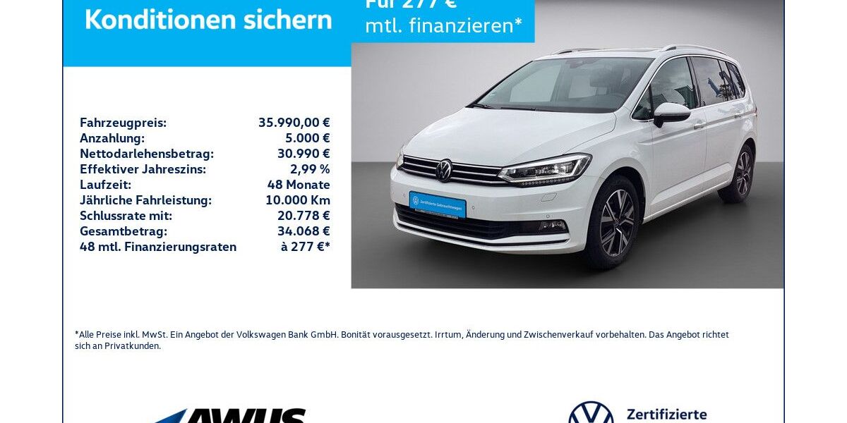 VW Touran 24.300 km 35.990 &euro; Schwerin 19057
