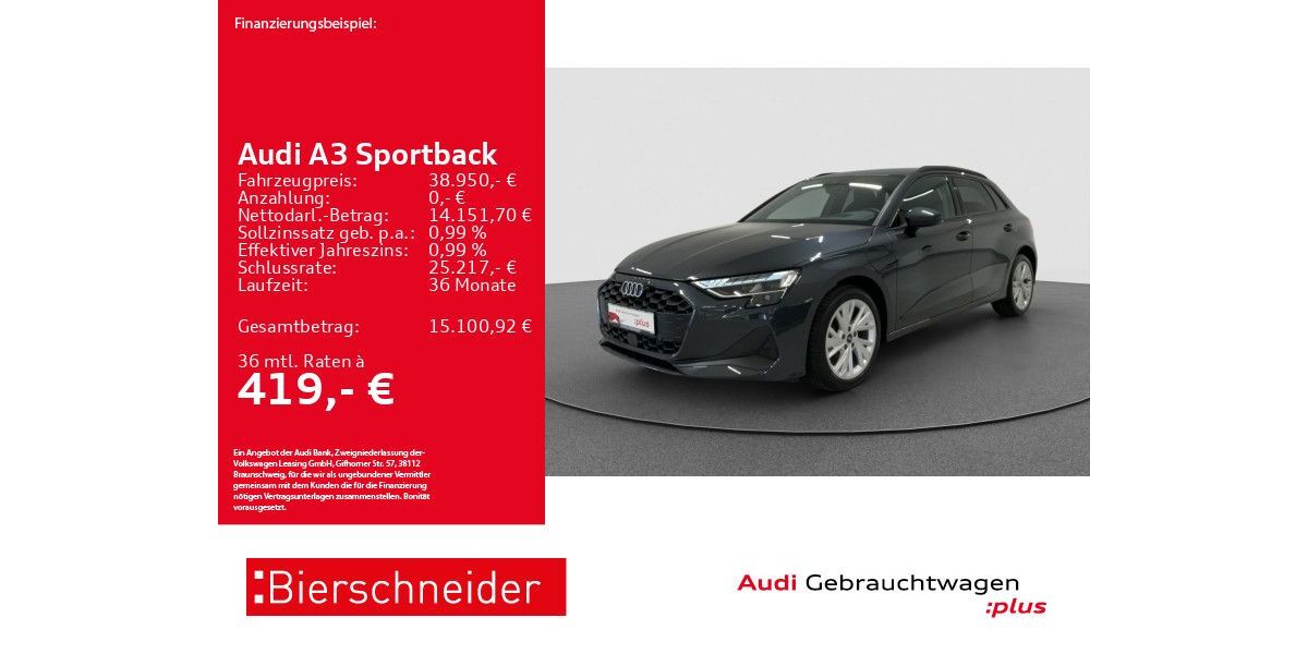Audi A3 7.512 km 38.950 &euro; Aalen 73431