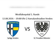 SpVgg Vreden - SC Preußen Münster 12.08.2026 Hamalandstadion SpVgg Vreden 1921 e.V.