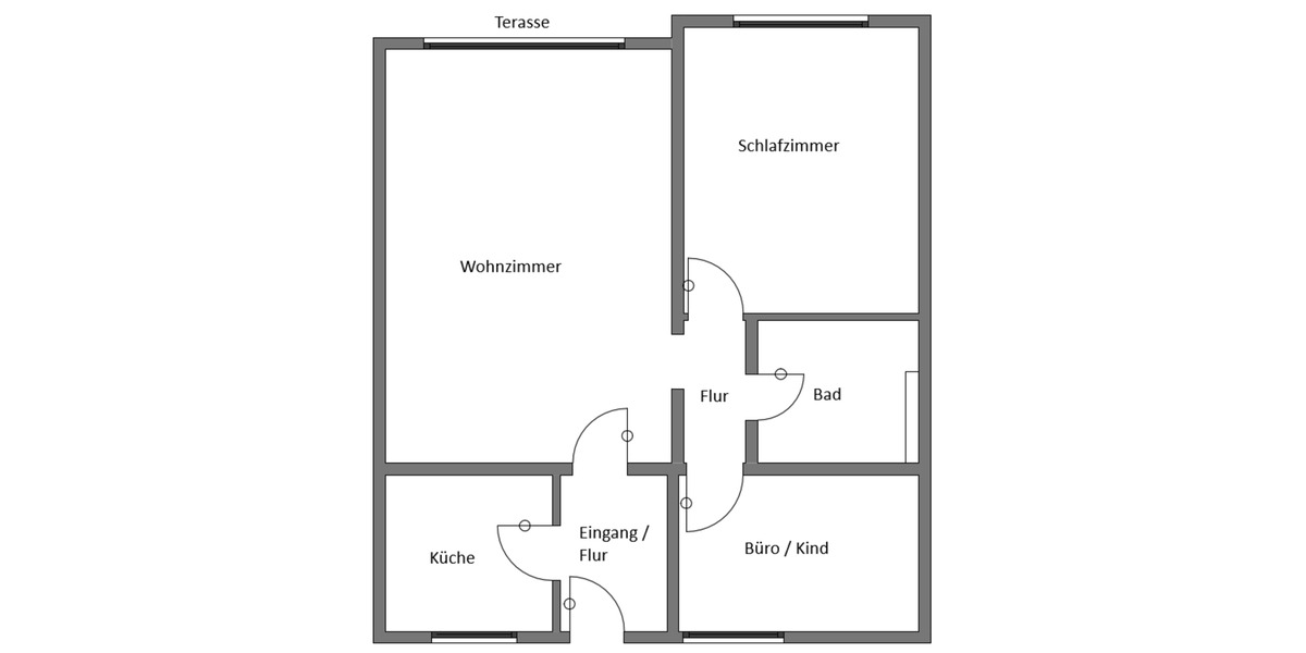 Erdgeschoßwohnung Bad Iburg - 3 Zimmer, 68 m&sup2;, 714&euro; | Angebot:25916815