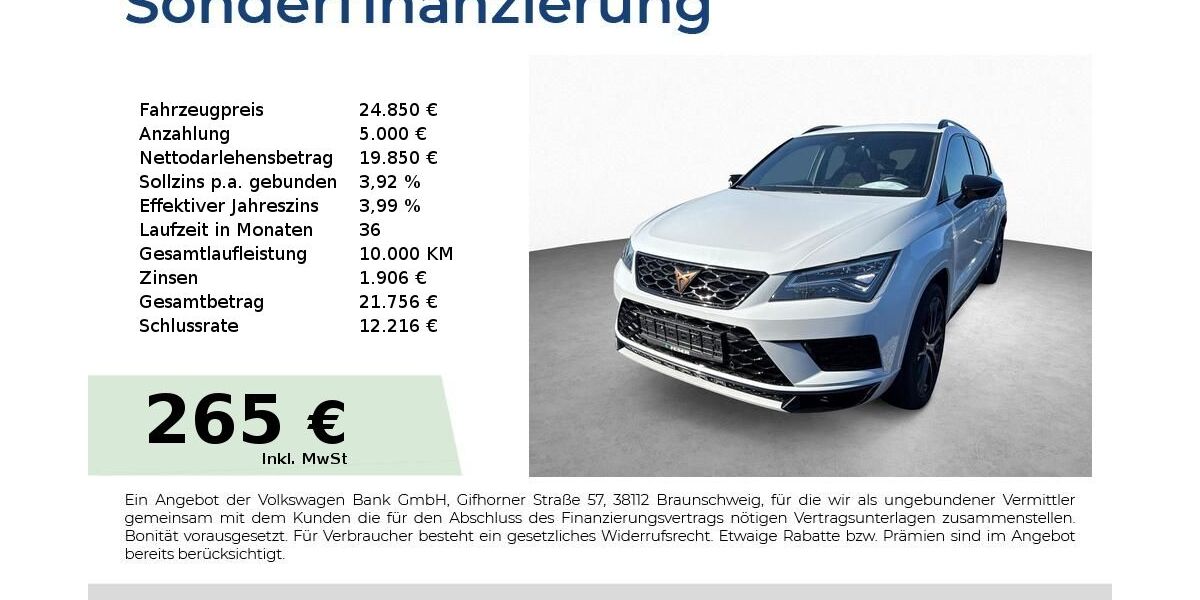 Cupra Ateca 70.100 km 24.850 &euro; Schwabach 91126