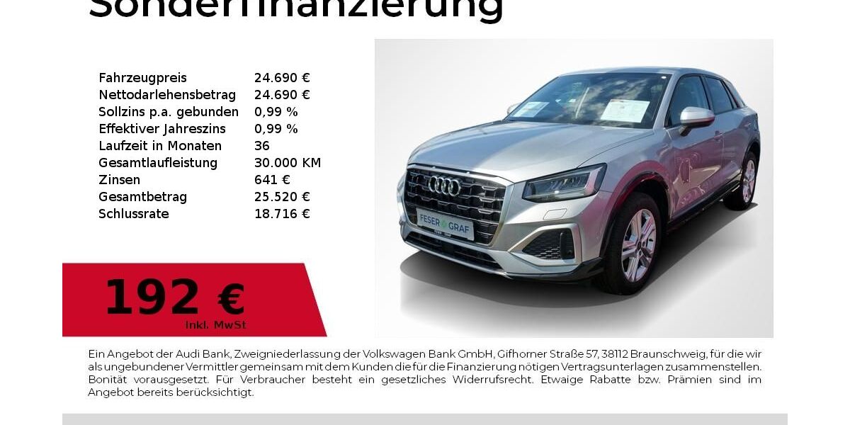Audi Q2 6.467 km 24.690 &euro; Erlangen 91058