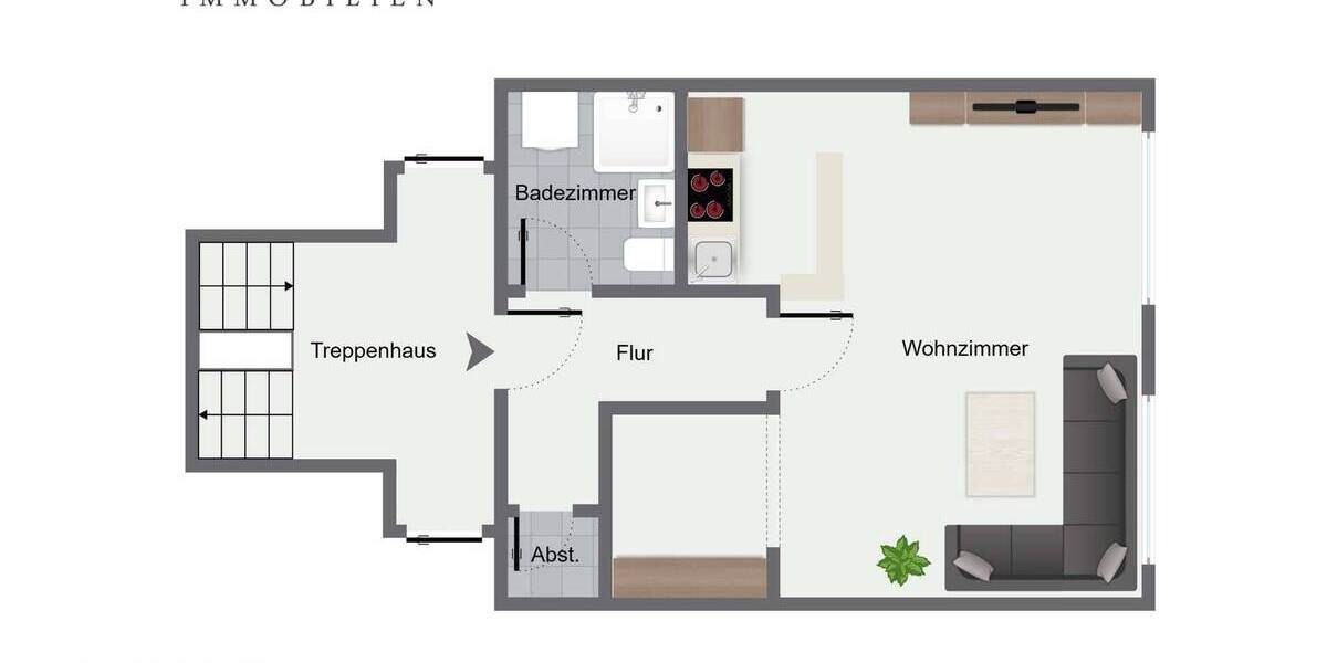 Top-Wohnung in guter Lage und gut vermietet! 1 zimmer