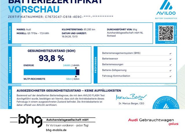 Audi Q5 85.285 km 36.760 &euro; Rottweil 78628