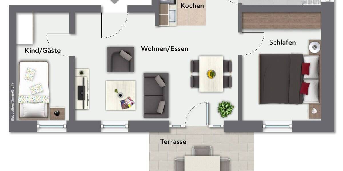 Etagenwohnung Boltenhagen Ostseebad Boltenhagen - 2 Zimmer, 55 m&sup2;, 330.000&euro; | Angebot:26572585