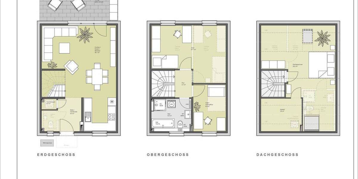 Reihenmittelhaus Freital Coßmannsdorf - 5 Zimmer, 120 m&sup2;, 343.500&euro; | Angebot:25685156