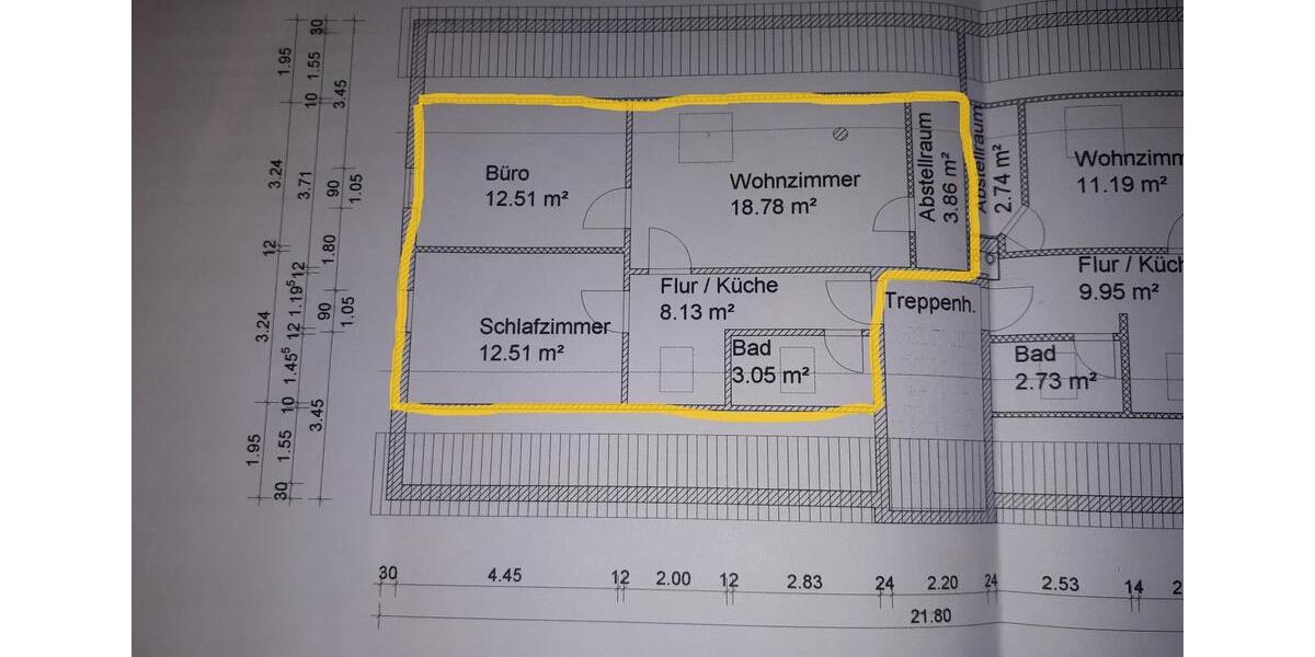 Dachgeschoßwohnung Weißenburg in Bayern - 3 Zimmer, 65 m&sup2;, 520&euro; | Angebot:26287013