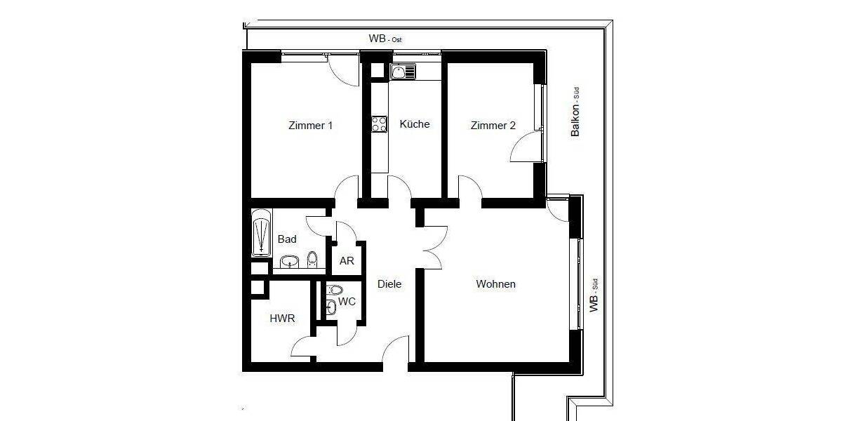 Etagenwohnung Köln Bayenthal - 3 Zimmer, 98 m&sup2;, 1.700&euro; | Angebot:26804290