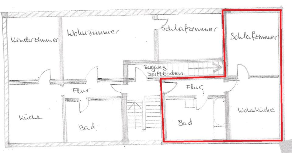 Etagenwohnung Selb - 2 Zimmer, 40 m&sup2;, 390&euro; | Angebot:26313121