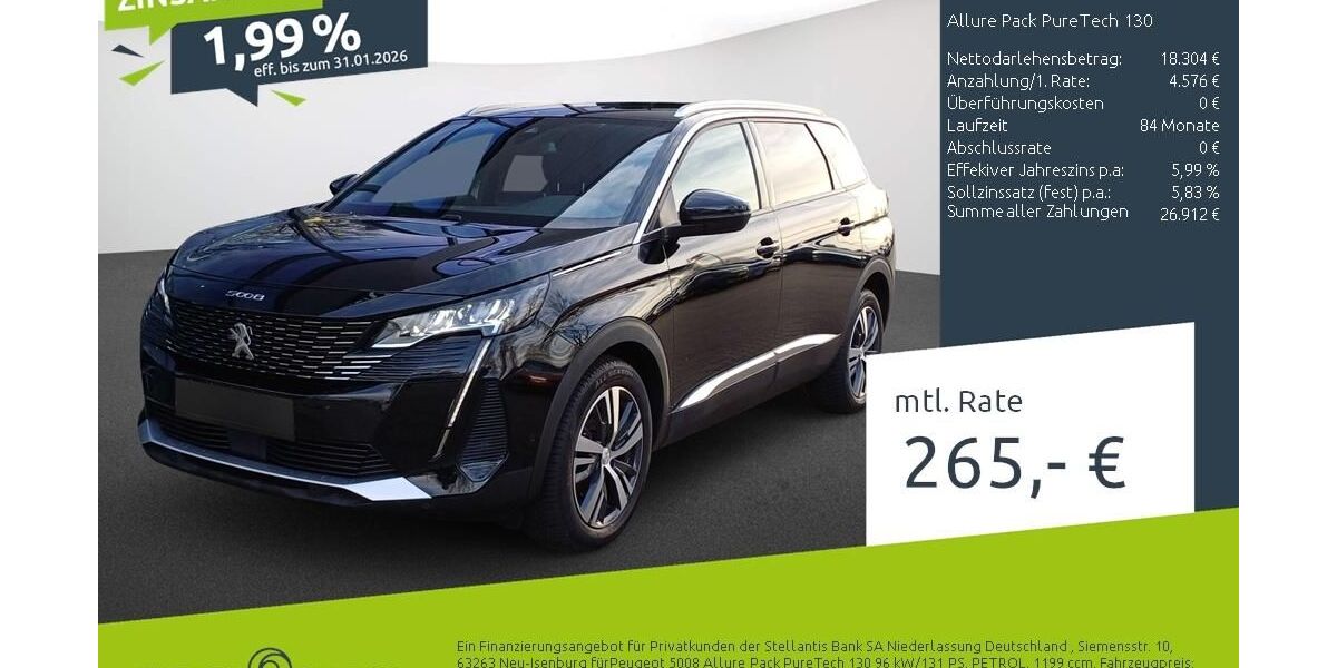 Peugeot 5008 29.758 km 22.880 &euro; Bocholt 46395