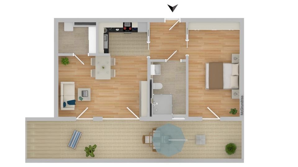 Etagenwohnung Münchsmünster - 2 Zimmer, 81 m&sup2;, 860&euro; | Angebot:25789151