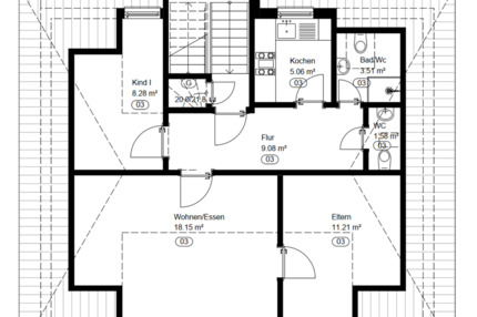 Schöne 3-Zimmer-Wohnung in Stadtvilla im Zentrum von Weingarten