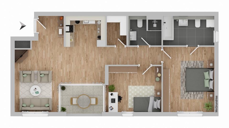 Etagenwohnung Eichstätt - 3 Zimmer, 77 m&sup2;, 850&euro; | Angebot:26663377