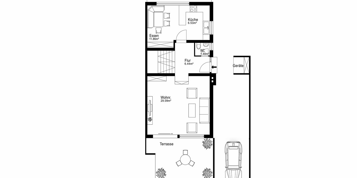 FAMILIENIDYLLE IN ALLACH: DOPPELHAUSHÄLFTE MIT GARTEN, TERRASSE UND DOPPELGARAGE - Doppelhaushälfte München Allach-Untermenzing | Angebot:26953877
