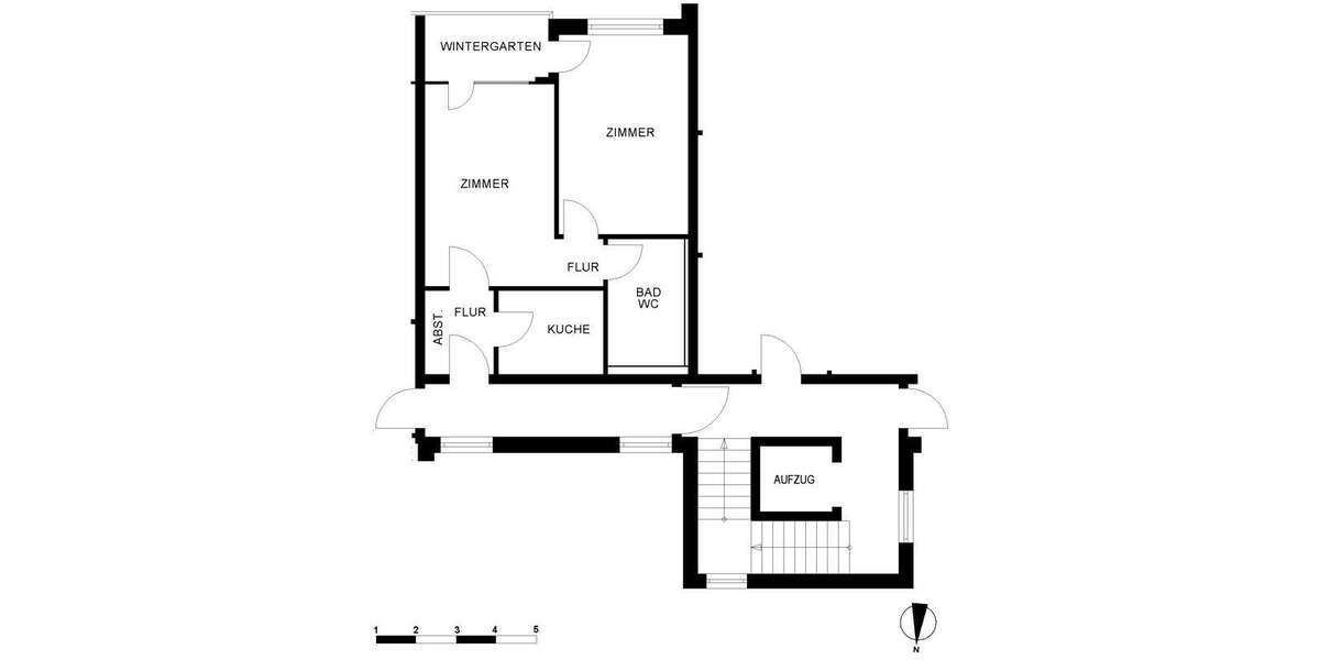 Etagenwohnung Oldenburg Eversten - 2 Zimmer, 52 m&sup2;, 501&euro; | Angebot:26815304