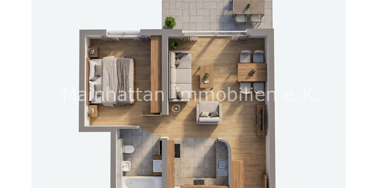 Etagenwohnung Usingen - 2 Zimmer, 53 m&sup2;, 142.000&euro; | Angebot:26320572