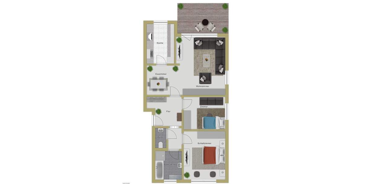 Etagenwohnung Nersingen - 3 Zimmer, 73 m&sup2;, 279.000&euro; | Angebot:23964709