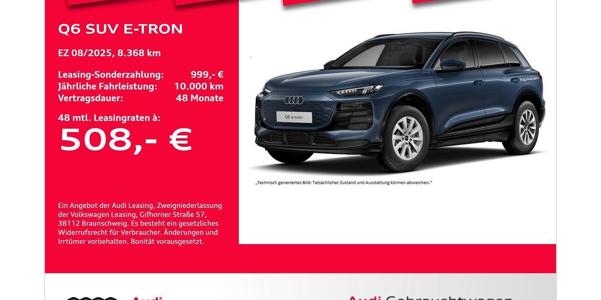 Audi Q6 e-tron 8.368 km 51.791 &euro; Bremerhaven 27576